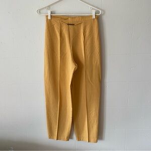 Vintage Linen Blend Yellow Trousers